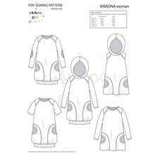 Cargar imagen en el visor de la galería, Patrón pack ARIADNA WOMAN + ARIADNA GIRL+ TESEO