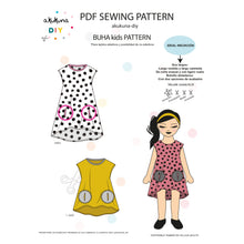 Cargar imagen en el visor de la galería, PACK Patrón BUHA WOMAN Y BUHA KIDS