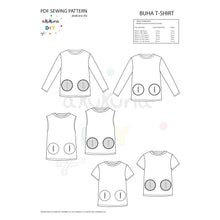 Cargar imagen en el visor de la galería, Patrón BUHA T-SHIRT