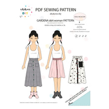 Cargar imagen en el visor de la galería, Patrón GARDENA FALDA woman