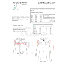Cargar imagen en el visor de la galería, Patrón GARDENA FALDA woman