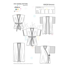 Cargar imagen en el visor de la galería, Patrón kimono IKIGAI