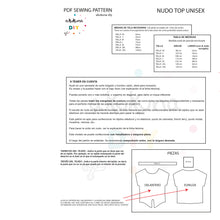 Cargar imagen en el visor de la galería, Patrón NUDO TOP UNISEX
