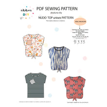 Cargar imagen en el visor de la galería, Patrón NUDO TOP UNISEX