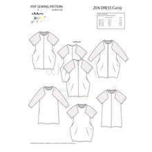 Cargar imagen en el visor de la galería, Patrón ZEN VESTIDO curvy