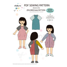 Cargar imagen en el visor de la galería, Patrón ZEN VESTIDO kids+baby