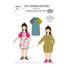 Cargar imagen en el visor de la galería, Patrón ZEN VESTIDO mujer