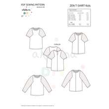 Cargar imagen en el visor de la galería, Patrón ZEN CAMISETA kids+baby