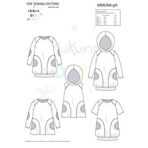 Patrón pack ARIADNA WOMAN + ARIADNA GIRL+ TESEO