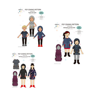 Patrón pack ARIADNA WOMAN + ARIADNA GIRL+ TESEO