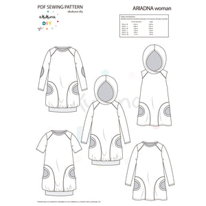 Patrón pack ARIADNA WOMAN + ARIADNA GIRL+ TESEO