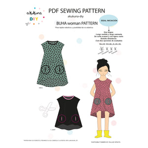 PACK Patrón BUHA WOMAN Y BUHA KIDS