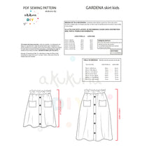 Cargar imagen en el visor de la galería, Patrón GARDENA FALDA kids
