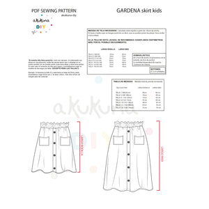 Patrón GARDENA FALDA PACK