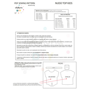 Patrón NUDO TOP KIDS