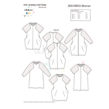 Cargar imagen en el visor de la galería, Patrón ZEN VESTIDO mujer
